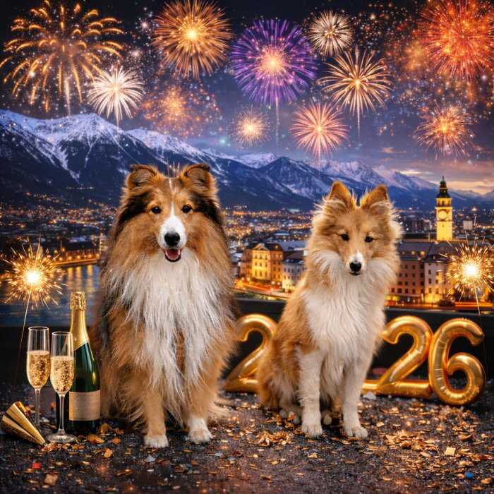 Fridolin und Benjamin w�nschen ein FROHES NEUES JAHR!